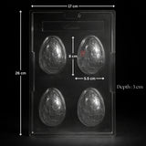 Mould 81 | Crack Pattern Egg Chocolate Mold | 4 Cavity | Pack of 1 
