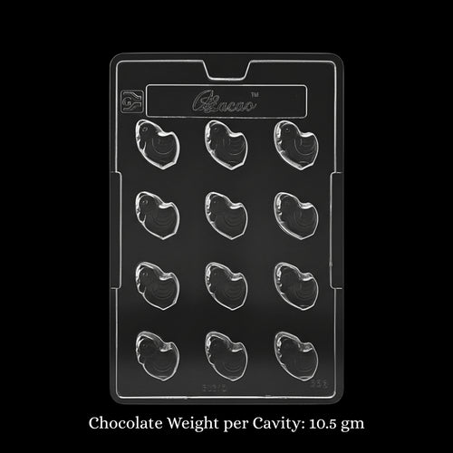 Mould - 338 | Mini Chick Chocolate Mould | 4 Cavity | Pack of 1