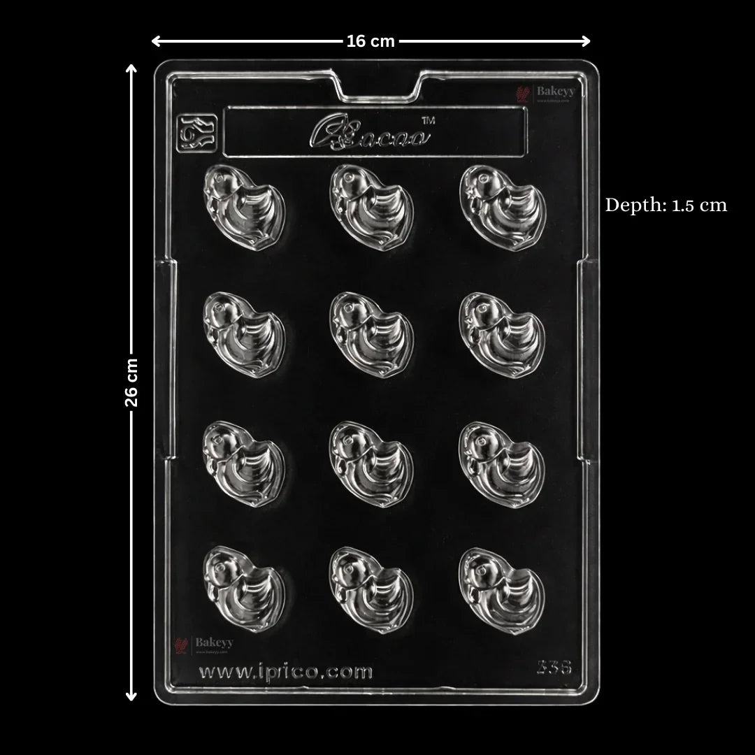 Mould - 338 | Mini Chick Chocolate Mould | 4 Cavity | Pack of 1