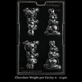 Mould - 657 | Geometric Rabbit Design | 4 Cavity | Pack of 1