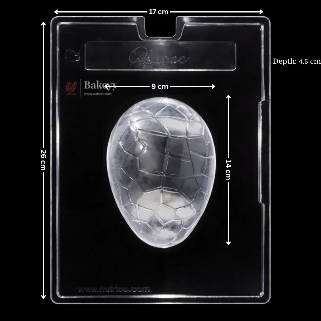 Mould 042, 100 | Geometric Dragon Egg Chocolate Mould | 1 Cavity | Pack of 1