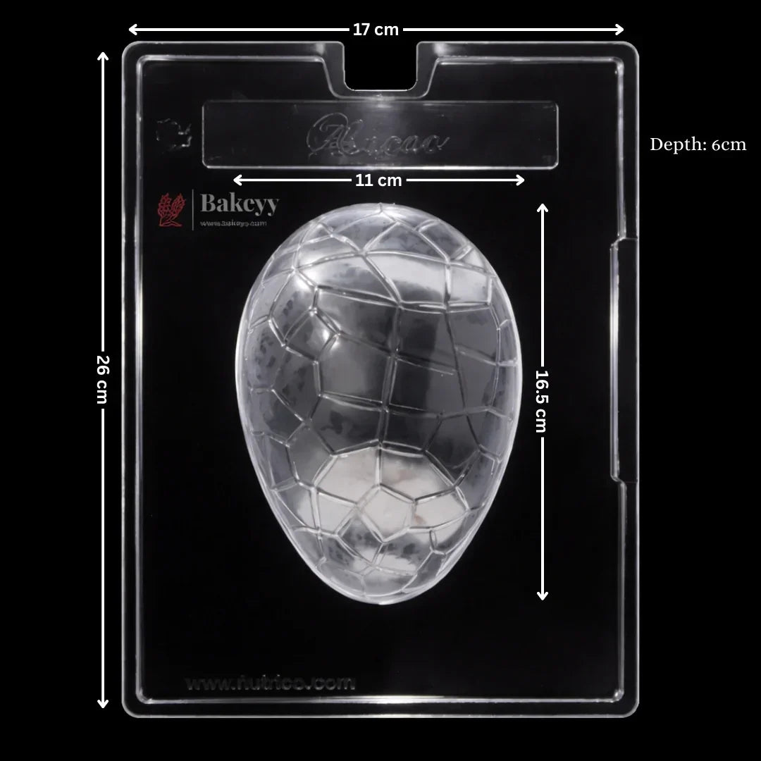 Mould 042, 100 | Geometric Dragon Egg Chocolate Mould | 1 Cavity | Pack of 1