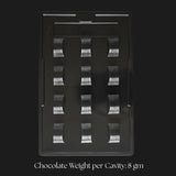Mould 002 | Curved Chocolate Mould with Ribbed Texture | 12 Cavity | Professional Chocolate Making Mould  |  Pack of 1