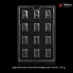 Mould 043 | 12 Cavity Square Geometric Chocolate Mould for Pralines & Bonbons | Pack of 1