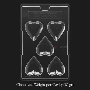 Mould_111_Heart_Shape_Chocolate_Mould_5_Cavity_Pack_of_1 - Bakeyy.com