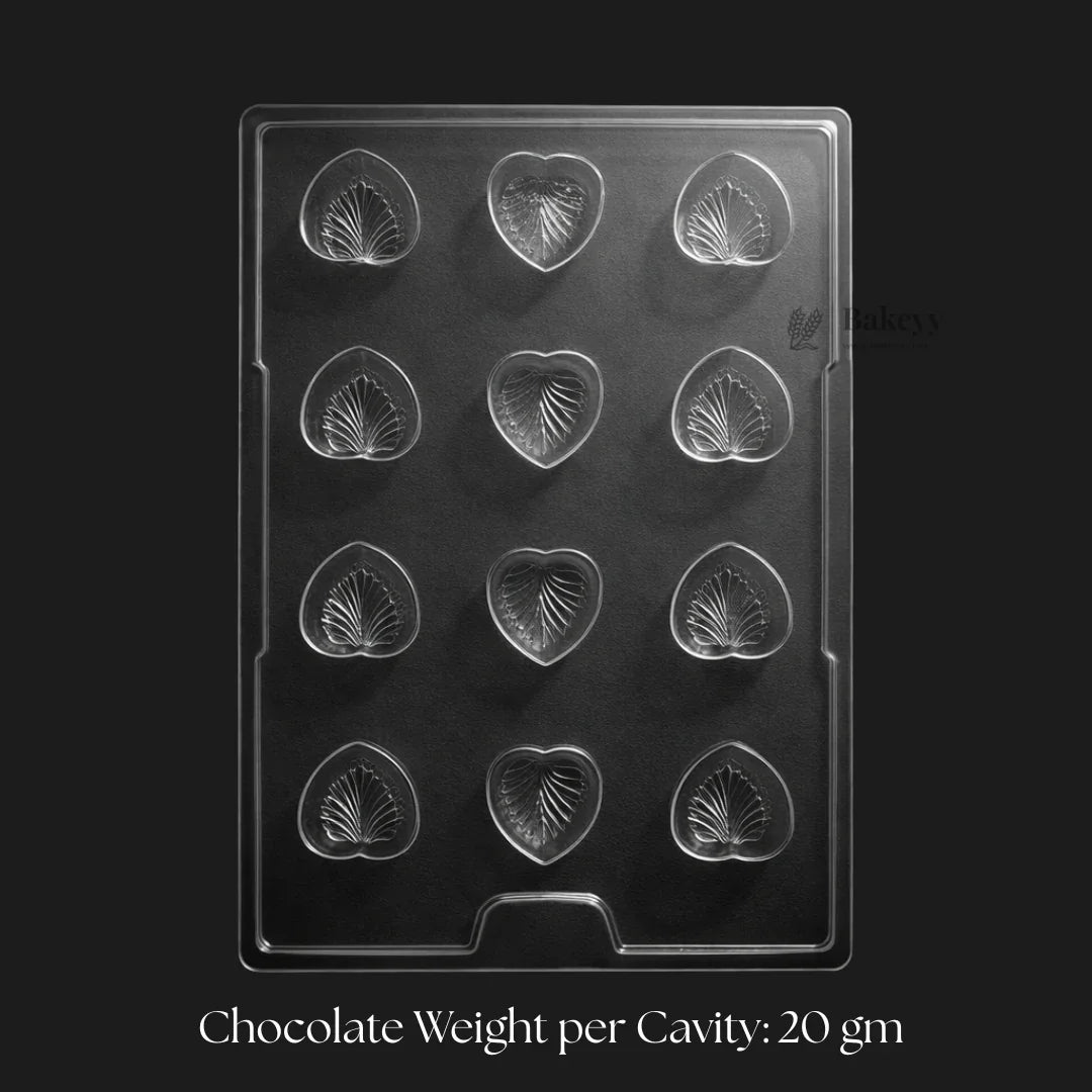 Mould 160 | Heart-Shaped Chocolate Mould | 12 Cavity | Party Favor Mould | Pack of 1