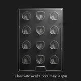 Mould 160 | Heart-Shaped Chocolate Mould | 12 Cavity | Party Favor Mould | Pack of 1