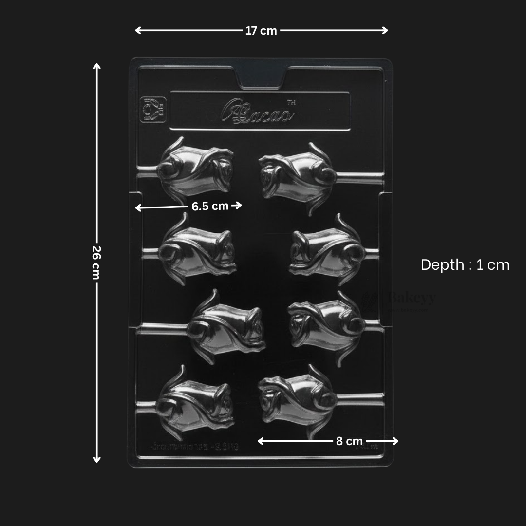 Mould 224 | Rose Bud Chocolate Mould | 3D Floral Chocolate Shape | Food-Grade Plastic | Pack of 1