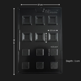 Mould 248-Square with Centre Filling Chocolate Mould Tray | Baking Accessories | Plastic Chocolate Mould | Party Favor Mould | Pack of 1