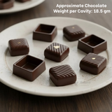 Mould 248-Square with Centre Filling Chocolate Mould Tray | Baking Accessories | Plastic Chocolate Mould | Party Favor Mould | Pack of 1