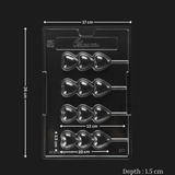 Mould 277 | Heart Shape Chocolate Lollipop Mould | Baking Accessories | Party Favor Mould | Pack of 1