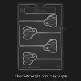 Mould 294 | Elephant Face Chocolate Lollipop Mould | 4 Cavity | Cute Character Chocolate Making Tray