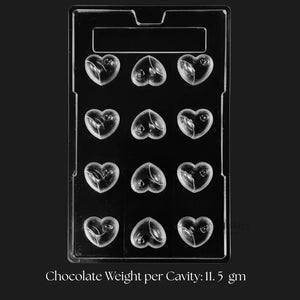 Mould_301_Heart_Chocolate_Mould_3D_Smooth_Heart_Chocolate_Shape_12_Cavity_Pack_of_1 - Bakeyy.com