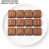 Mould 396 | Alphabet Chocolate Mould | 12 Cavity Square Letter Chocolate Mold | Party Favor Mould | Pack of 1
