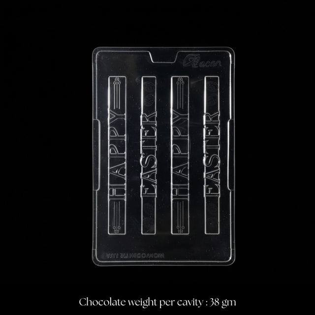 Mould 419 | Happy Easter Chocolate Mould | 4 Cavity | Pack of 1