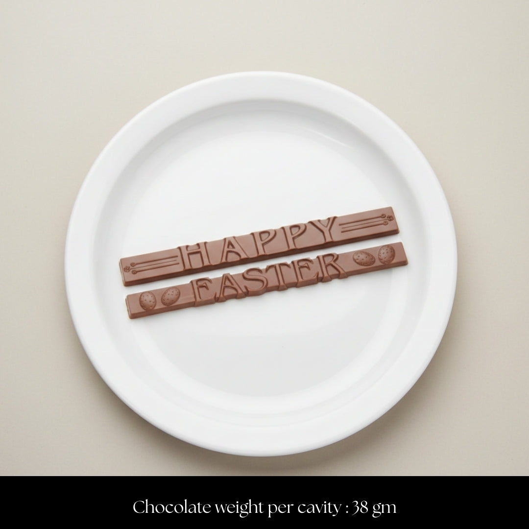 Mould 419 | Happy Easter Chocolate Mould | 4 Cavity | Pack of 1