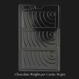 Mould 503 | Curved Arc Chocolate Bar Mould | 3 Cavity | Modern Swirl Chocolate Slab Mould | Pack of 1