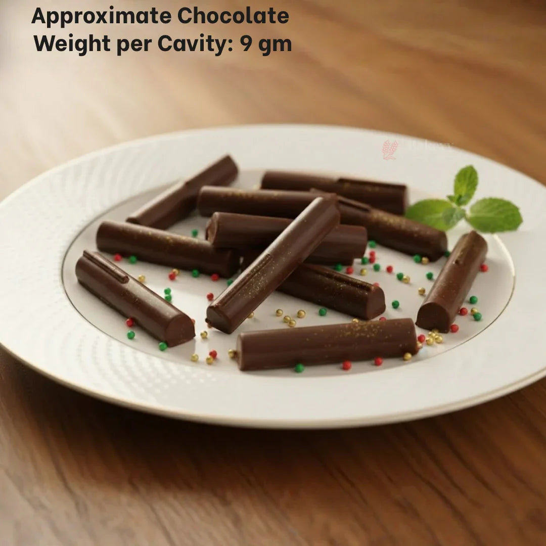 Mould 516-  Cacao Pen Shape Design Mould | 12 Cavity | Party Favor Mould | Pack of 1