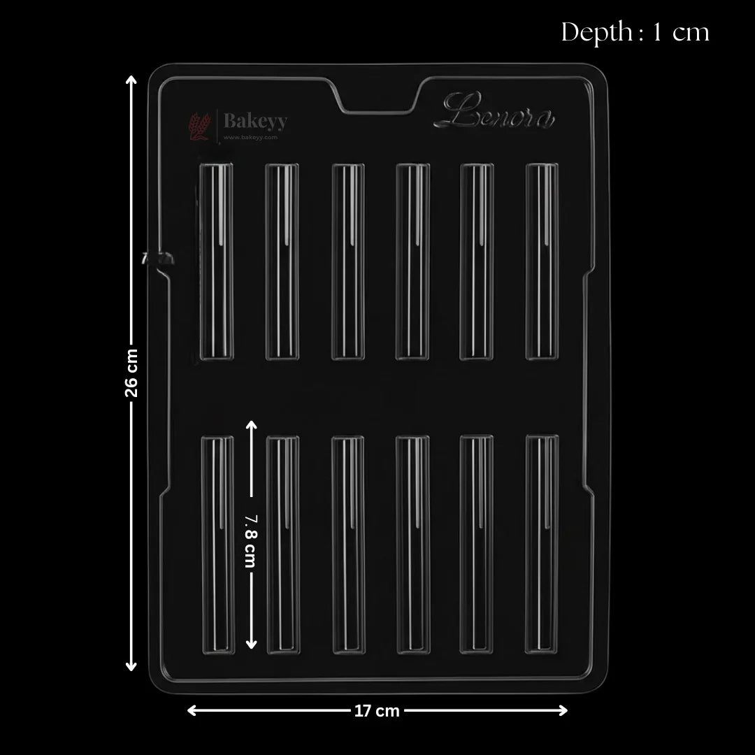 Mould 516-  Cacao Pen Shape Design Mould | 12 Cavity | Party Favor Mould | Pack of 1