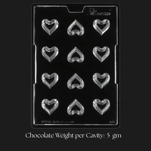 Mould_558-Hollow_Love_Heart_Chocolate_Mould_Tray_15_Cavity_Party_Favor_Mould_Pack_of_1 - Bakeyy.com
