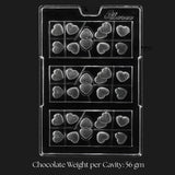Mould 620 |Chocolate Heart Assorted Mould | 3 Cavity | Pack of 1