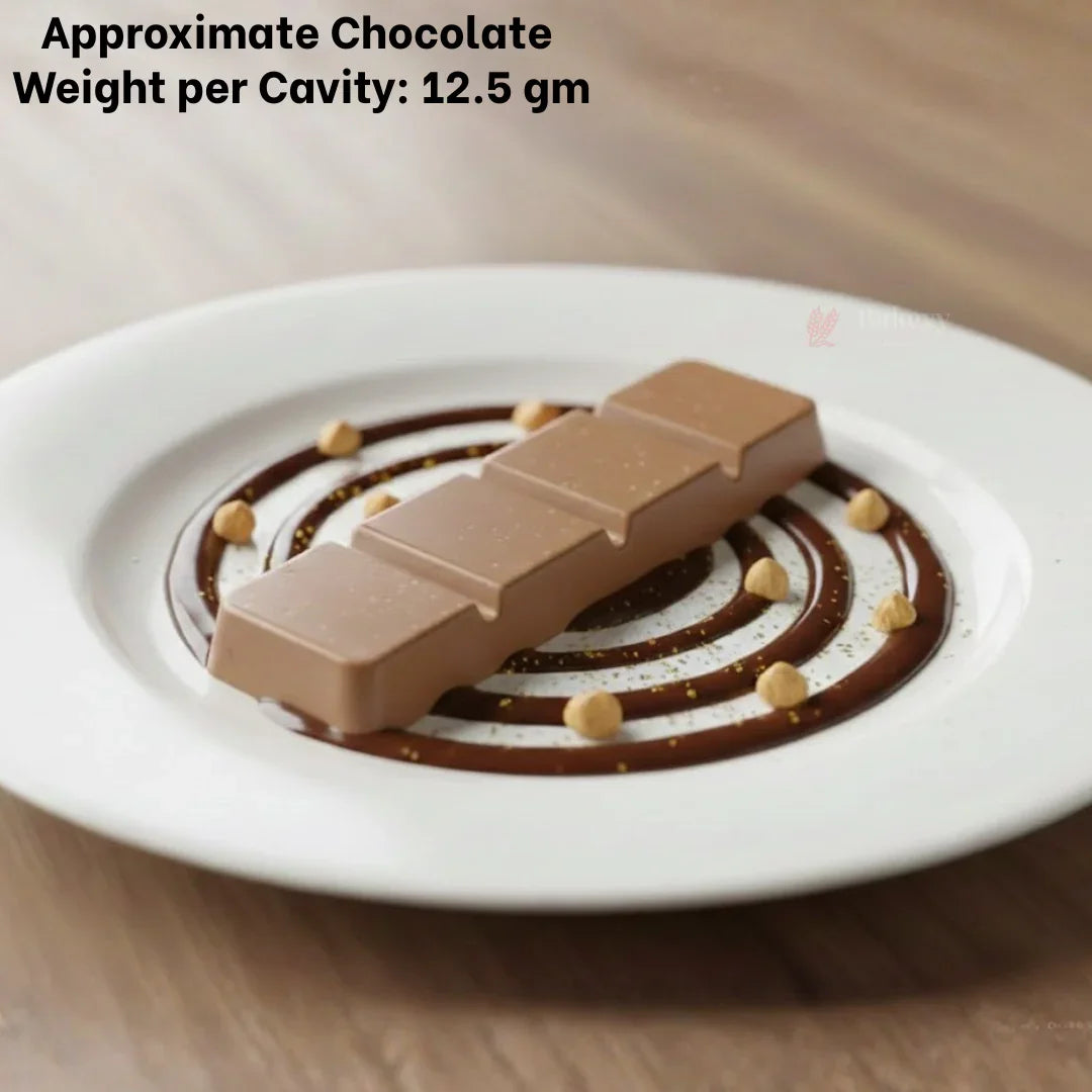 Mould 659 | Cacao Rectangular Cavity Design Mould | Baking Accessories | Plastic Chocolate Mould | Party Favor Mould | Pack of 1