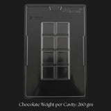 Bakeyy clear plastic chocolate bar mould tray, 1 cavity, for baking and candy making
