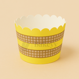 6cm | Yellow and Brown Flower Muffin Cup | Pack of 50