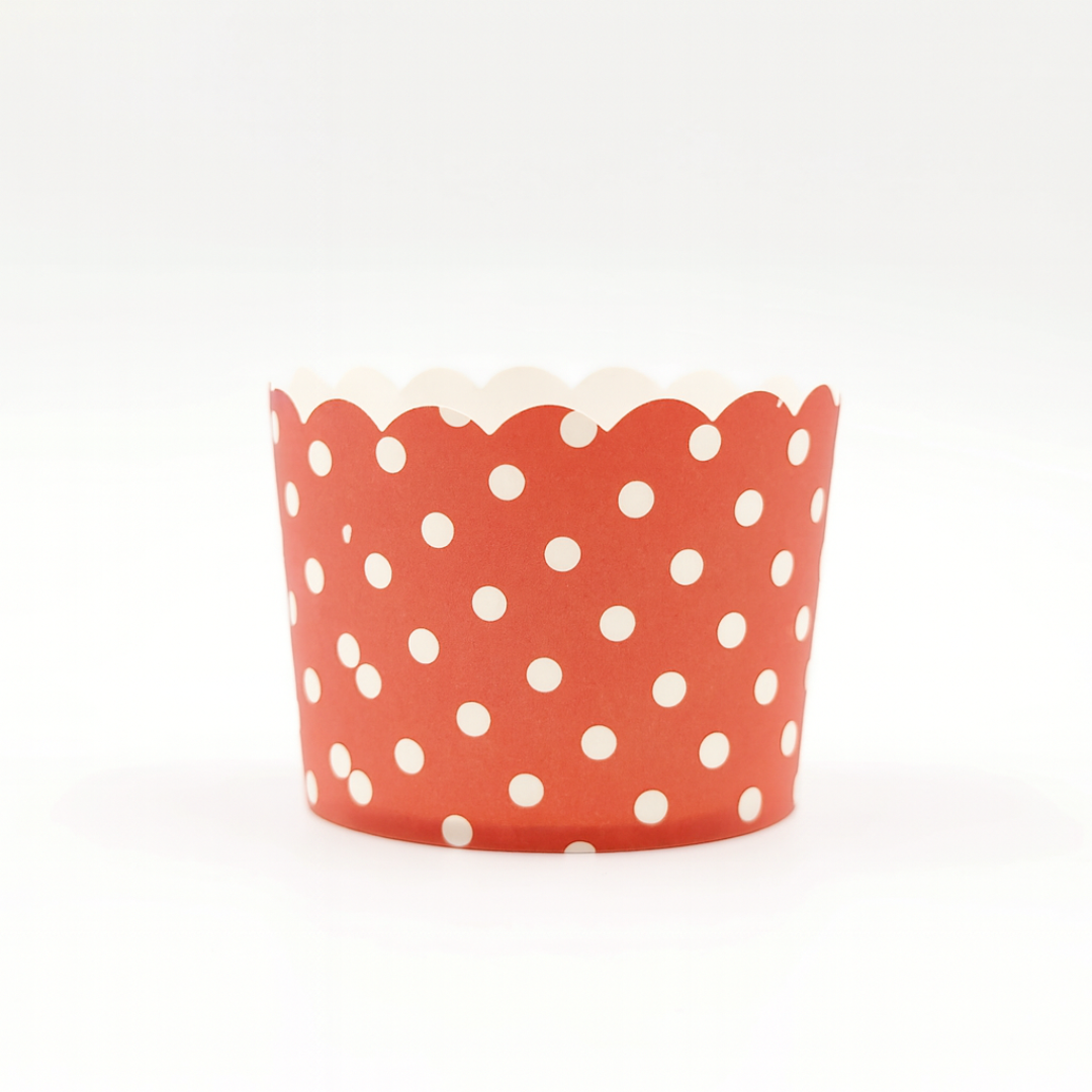 Polka Dots Flower Muffin Cup | Pack of 50