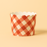 Checkered Design Flower Muffin Cup | Pack of 50