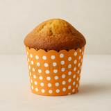 6cm | Orange Polka Dots Flower Muffin Cup | Pack of 50