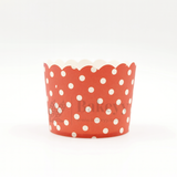 6cm | Red Polka Dots Flower Muffin Cup | Pack of 50