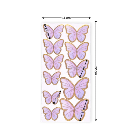 Multi-Size Butterfly 3D Cake Topper Decoration Set with Sticks | Pack of 1