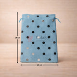 Natural Jute With Silver Dots Premium Colour Jute Potli Bags | Pack Of 10 - Bakeyy.com - India - Natural Jute With Silver Dots Premium Colour Jute Potli Bags | Pack Of 10 - 10x14 Cm