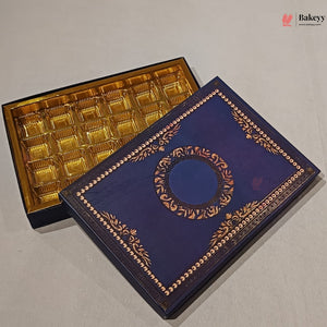 Navy Blue & Gold Printed Sweet & Chocolate Gift Box | With & Without Cavity | Multiple Capacities