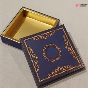 Navy Blue & Gold Printed Sweet & Chocolate Gift Box | With & Without Cavity | Multiple Capacities