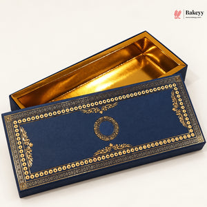 Navy Blue & Gold Printed Sweet & Chocolate Gift Box | With & Without Cavity | Multiple Capacities| Pack of 4