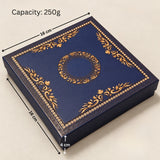 Navy Blue & Gold Printed Sweet Gift Box | Multiple Capacities | Pack of 4
