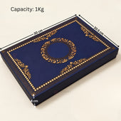 Navy Blue & Gold Printed Sweet Gift Box | Multiple Capacities | Pack of 4
