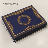 Navy Blue & Gold Printed Sweet Gift Box | Multiple Capacities | Pack of 4