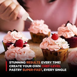 13 Piece Cake Decorating Nozzle Set | Reusable Frosting Piping Bag with Steel Nozzles