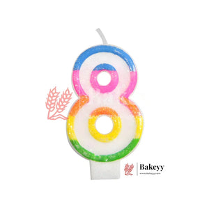Number_Rainbow_Candle_1 - Bakeyy.com
