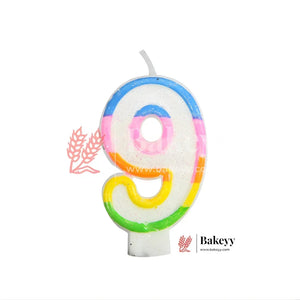 Number_Rainbow_Candle_3 - Bakeyy.com