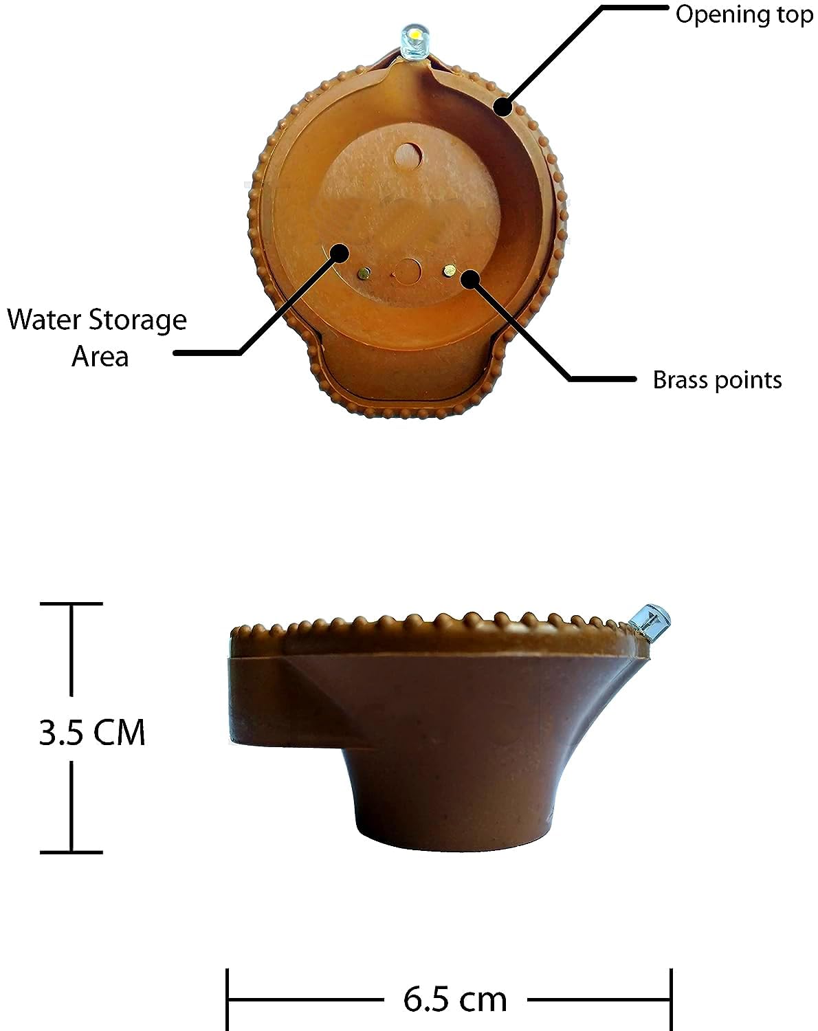 Modern Diwali Lighting: Water-Activated LED Diya for Festive Brilliance (Pack Of 6)