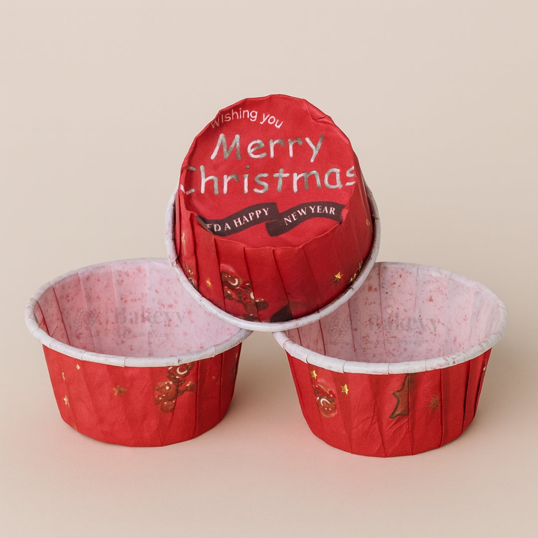 Christmas Theme Curl Muffin Cups | Pack of 100