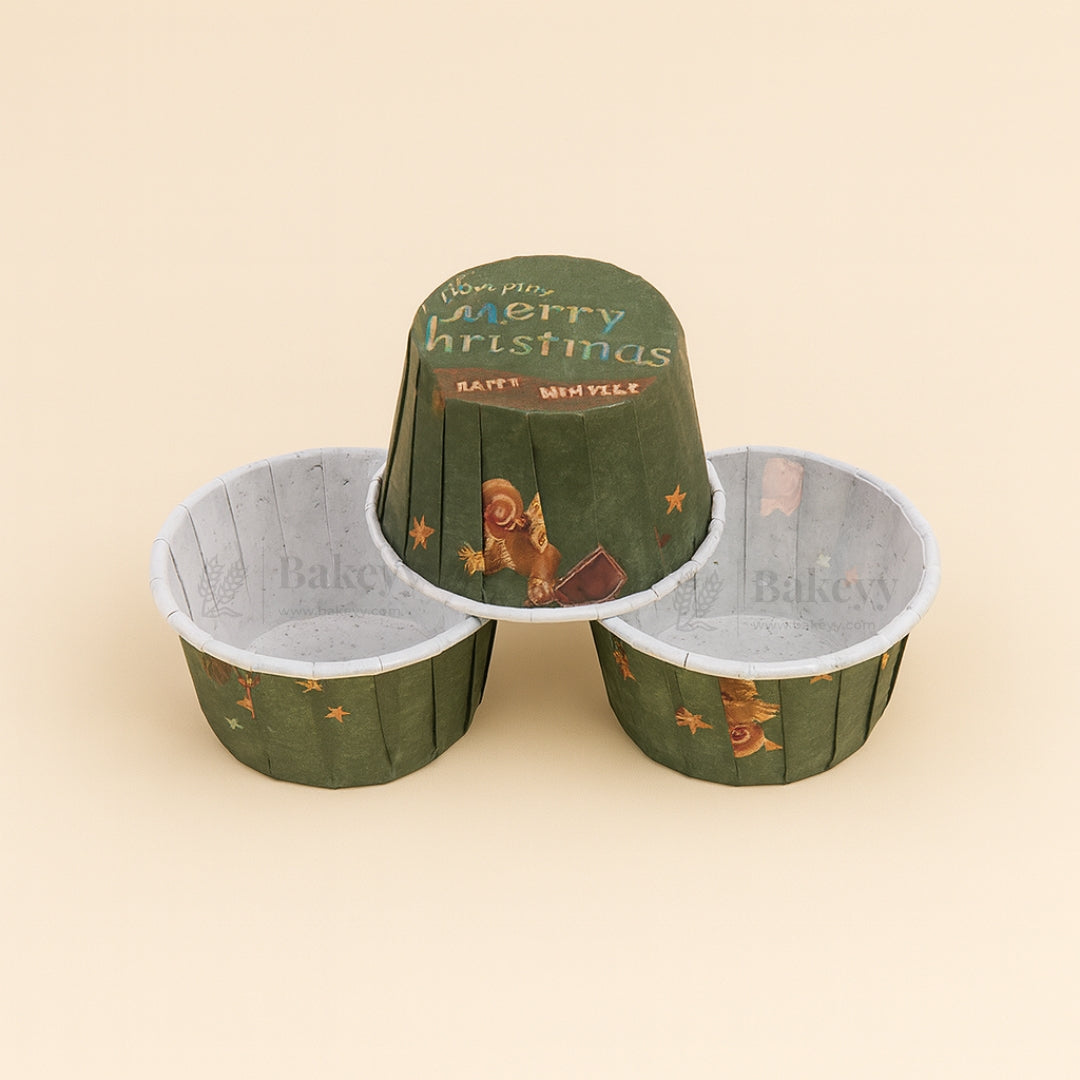 Christmas Theme Curl Muffin Cups | Pack of 100
