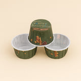 Christmas Theme Curl Muffin Cups | Pack of 100