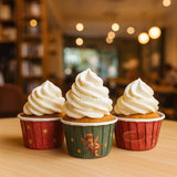 Christmas Theme Curl Muffin Cups | Pack of 100