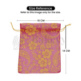 Printed Organza Potli Bags - Bakeyy.com - India - Printed Organza Potli Bags - Dark Pink / 10 x14 Cm - Pack of 70