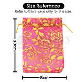 Printed Organza Potli Bags - Bakeyy.com - India - Printed Organza Potli Bags - Dark Pink / 8 x 10 Cm - Pack of 70